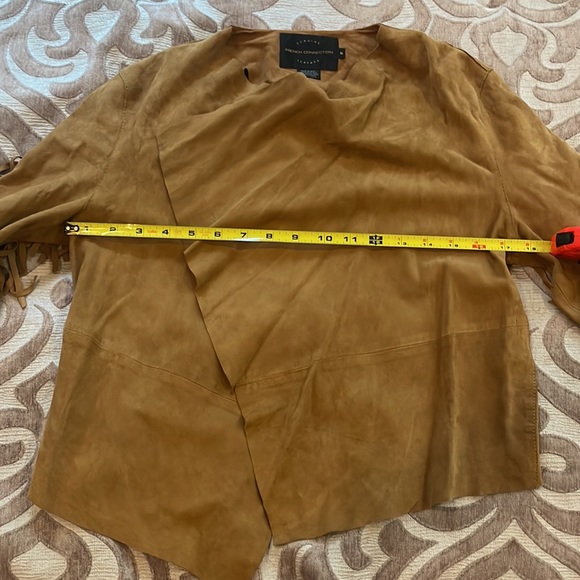 Honey 75fne real leather Suede Ls 20 Tan Jacket French connection - Picture 9 of 13